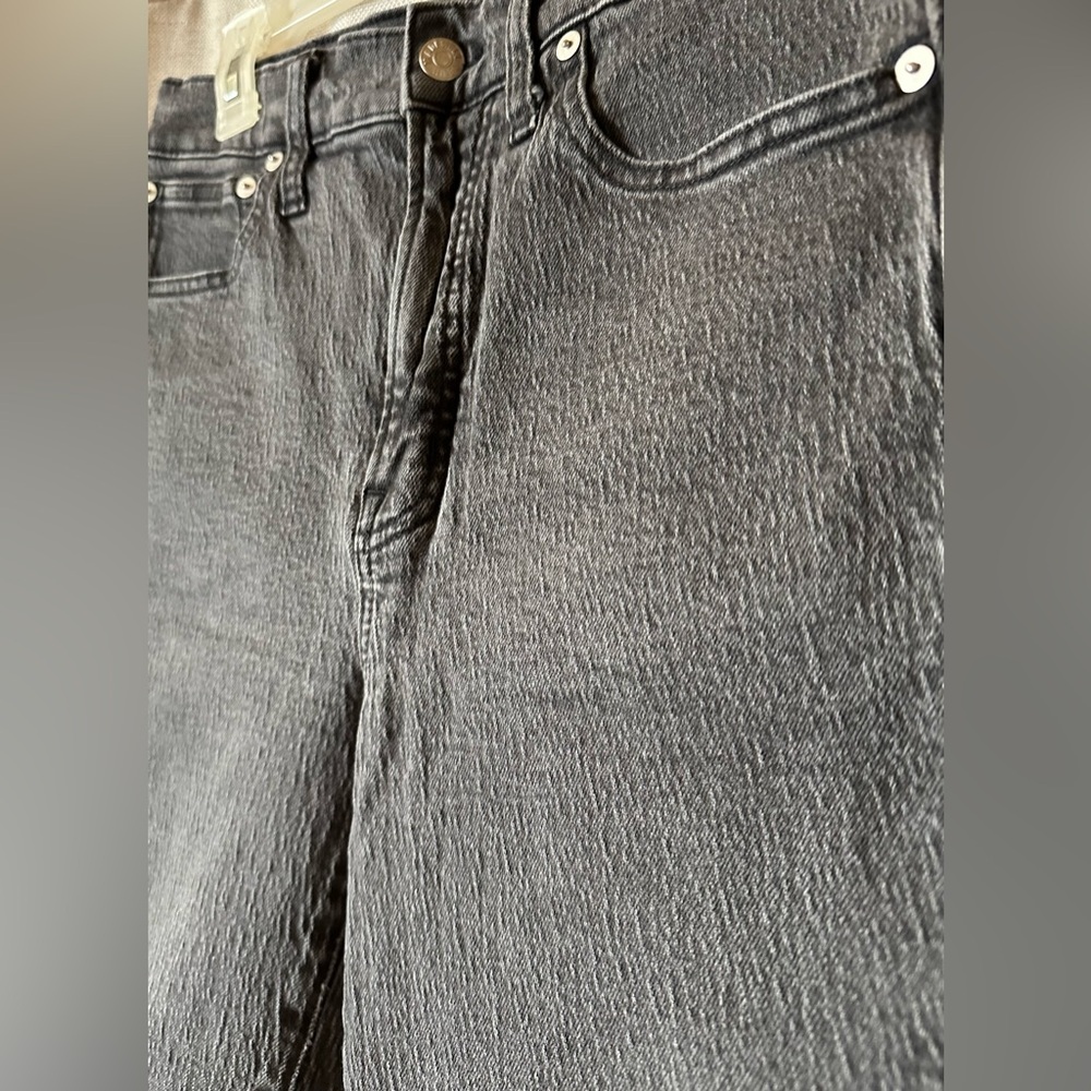 Madewell•high rise straight leg jeans•women’s size 27•cotton blend•charcoal gray - Picture 8 of 15